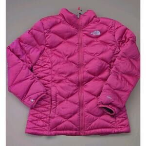 The North Face Girls XL 18 Goose Down Barbie Pink Puffer Jacket Coat 550